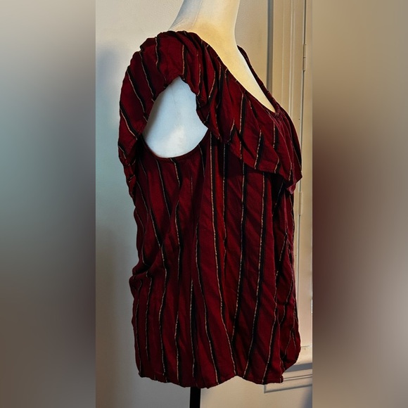 Kismet Red and Black Striped Blouse - Picture 3 of 8